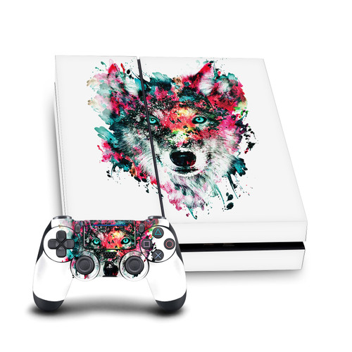 Riza Peker Art Mix Wolf Vinyl Sticker Skin Decal Cover for Sony PS4 Console & Controller