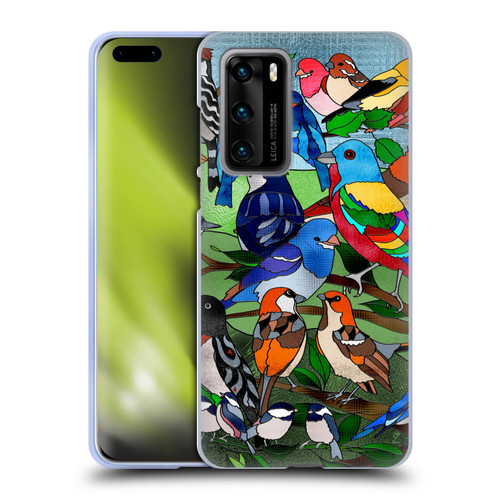 Suzan Lind Birds Stained Glass Soft Gel Case for Huawei P40 5G