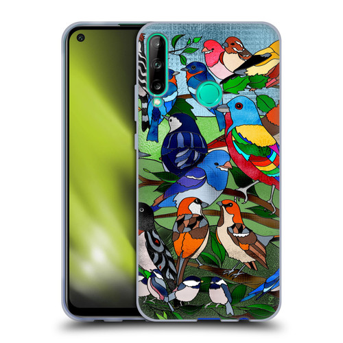 Suzan Lind Birds Stained Glass Soft Gel Case for Huawei P40 lite E