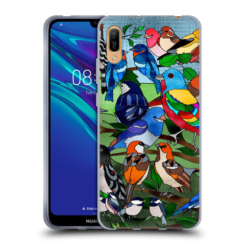 Suzan Lind Birds Stained Glass Soft Gel Case for Huawei Y6 Pro (2019)