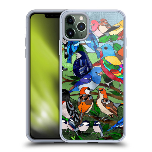 Suzan Lind Birds Stained Glass Soft Gel Case for Apple iPhone 11 Pro Max