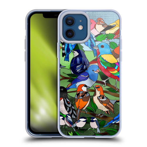 Suzan Lind Birds Stained Glass Soft Gel Case for Apple iPhone 12 / iPhone 12 Pro