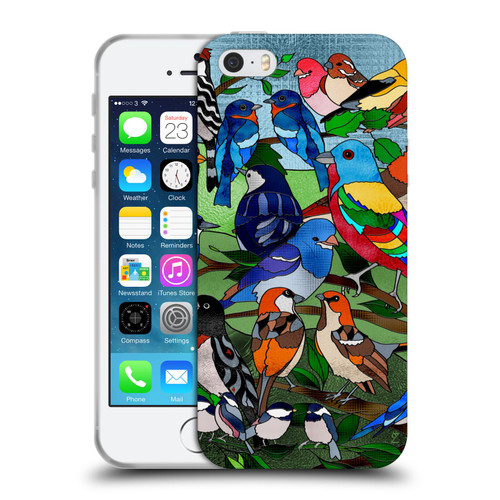 Suzan Lind Birds Stained Glass Soft Gel Case for Apple iPhone 5 / 5s / iPhone SE 2016