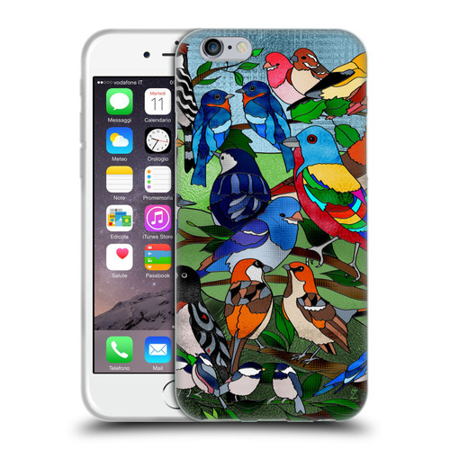 Suzan Lind Birds Stained Glass Soft Gel Case for Apple iPhone 6 / iPhone 6s