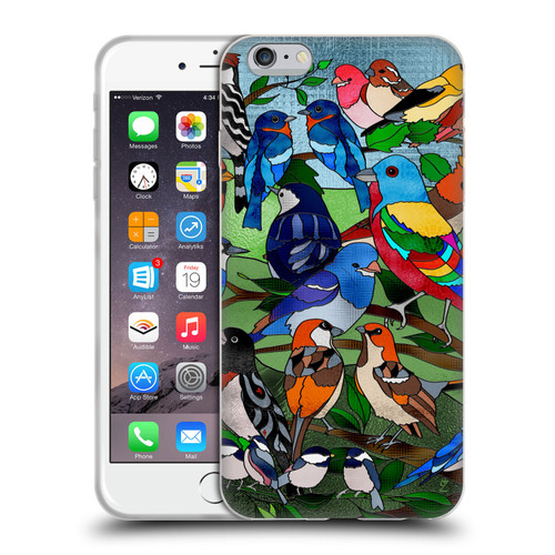 Suzan Lind Birds Stained Glass Soft Gel Case for Apple iPhone 6 Plus / iPhone 6s Plus