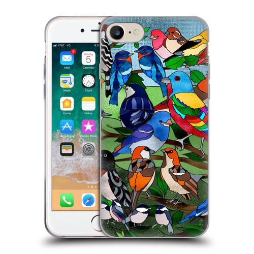 Suzan Lind Birds Stained Glass Soft Gel Case for Apple iPhone 7 / 8 / SE 2020 & 2022