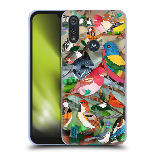 Suzan Lind Birds Medley 2 Soft Gel Case for Motorola Moto E6s (2020)
