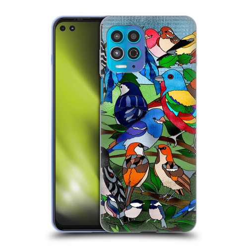 Suzan Lind Birds Stained Glass Soft Gel Case for Motorola Moto G100