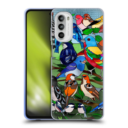 Suzan Lind Birds Stained Glass Soft Gel Case for Motorola Moto G52