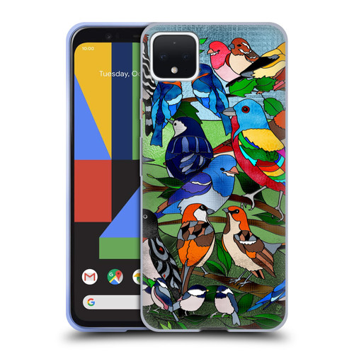 Suzan Lind Birds Stained Glass Soft Gel Case for Google Pixel 4 XL