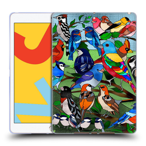 Suzan Lind Birds Stained Glass Soft Gel Case for Apple iPad 10.2 2019/2020/2021