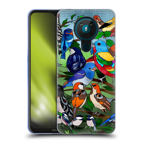 Suzan Lind Birds Stained Glass Soft Gel Case for Nokia 5.3