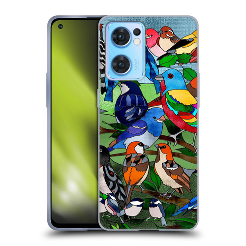 Suzan Lind Birds Stained Glass Soft Gel Case for OPPO Reno7 5G / Find X5 Lite