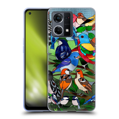 Suzan Lind Birds Stained Glass Soft Gel Case for OPPO Reno8 4G