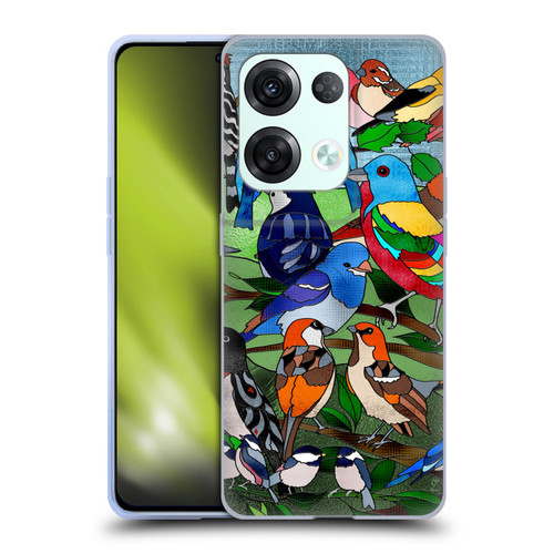 Suzan Lind Birds Stained Glass Soft Gel Case for OPPO Reno8 Pro