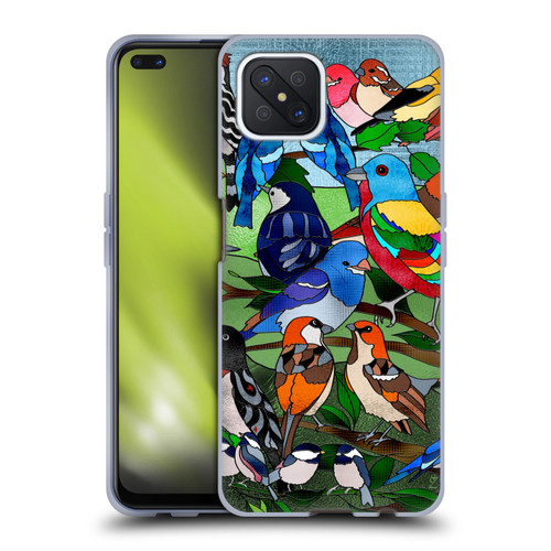 Suzan Lind Birds Stained Glass Soft Gel Case for OPPO Reno4 Z 5G