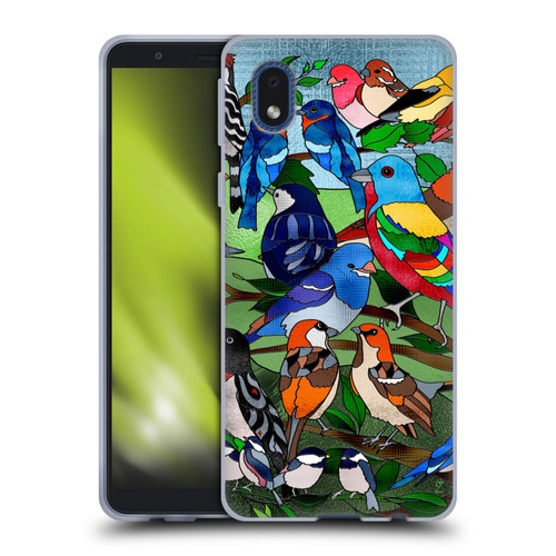 Suzan Lind Birds Stained Glass Soft Gel Case for Samsung Galaxy A01 Core (2020)