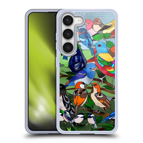 Suzan Lind Birds Stained Glass Soft Gel Case for Samsung Galaxy S23 5G