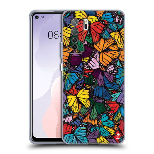 Suzan Lind Butterflies Monarch Soft Gel Case for Huawei Nova 7 SE/P40 Lite 5G
