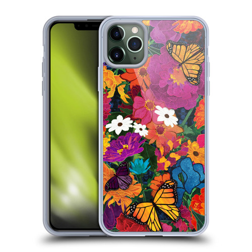 Suzan Lind Butterflies Flower Collage Soft Gel Case for Apple iPhone 11 Pro Max