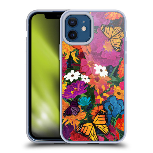 Suzan Lind Butterflies Flower Collage Soft Gel Case for Apple iPhone 12 / iPhone 12 Pro