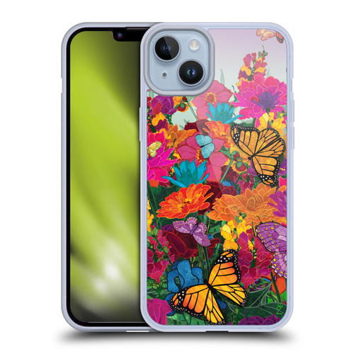 Suzan Lind Butterflies Garden Soft Gel Case for Apple iPhone 14 Plus