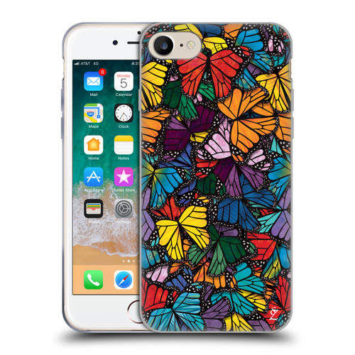 Suzan Lind Butterflies Monarch Soft Gel Case for Apple iPhone 7 / 8 / SE 2020 & 2022