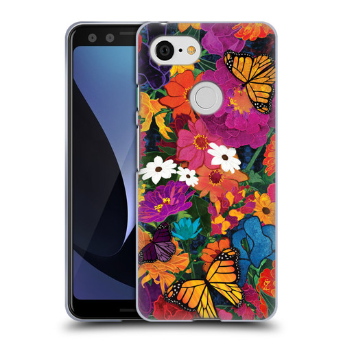 Suzan Lind Butterflies Flower Collage Soft Gel Case for Google Pixel 3