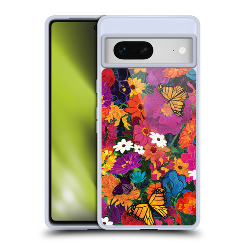 Suzan Lind Butterflies Flower Collage Soft Gel Case for Google Pixel 7