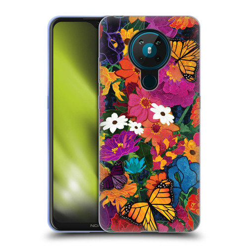 Suzan Lind Butterflies Flower Collage Soft Gel Case for Nokia 5.3