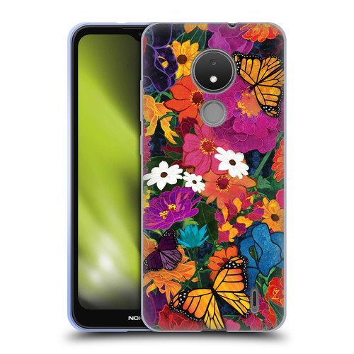 Suzan Lind Butterflies Flower Collage Soft Gel Case for Nokia C21