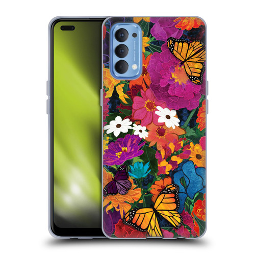 Suzan Lind Butterflies Flower Collage Soft Gel Case for OPPO Reno 4 5G