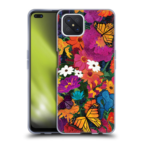 Suzan Lind Butterflies Flower Collage Soft Gel Case for OPPO Reno4 Z 5G