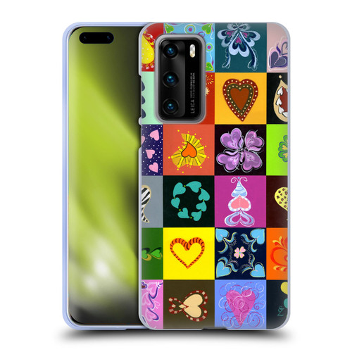 Suzan Lind Colours & Patterns Heart Quilt Soft Gel Case for Huawei P40 5G