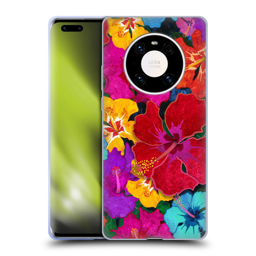 Suzan Lind Colours & Patterns Tropical Hibiscus Soft Gel Case for Huawei Mate 40 Pro 5G
