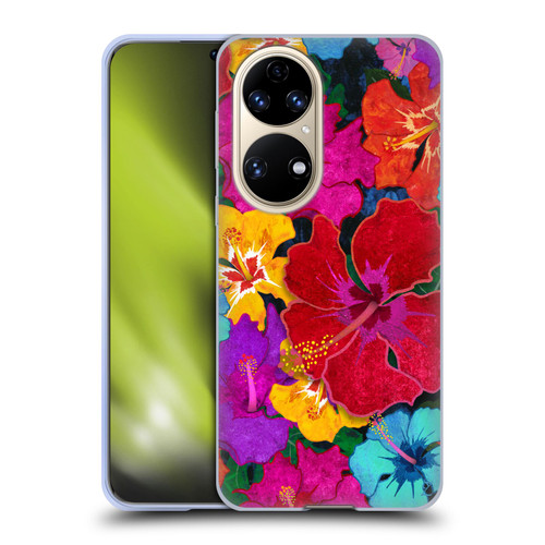 Suzan Lind Colours & Patterns Tropical Hibiscus Soft Gel Case for Huawei P50