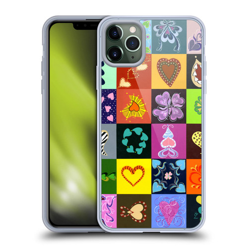 Suzan Lind Colours & Patterns Heart Quilt Soft Gel Case for Apple iPhone 11 Pro Max