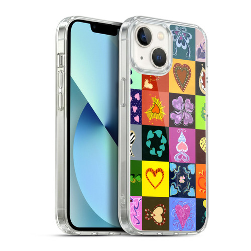 Suzan Lind Colours & Patterns Heart Quilt Soft Gel Case for Apple iPhone 13