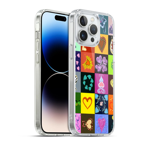 Suzan Lind Colours & Patterns Heart Quilt Soft Gel Case for Apple iPhone 14 Pro Max & MagSafe