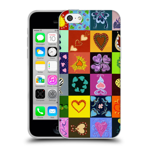 Suzan Lind Colours & Patterns Heart Quilt Soft Gel Case for Apple iPhone 5c