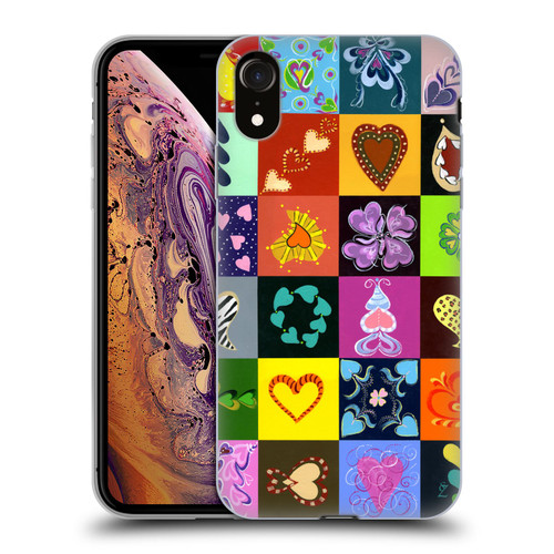 Suzan Lind Colours & Patterns Heart Quilt Soft Gel Case for Apple iPhone XR