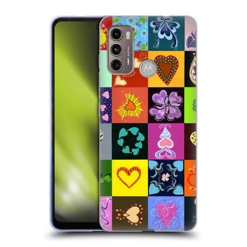 Suzan Lind Colours & Patterns Heart Quilt Soft Gel Case for Motorola Moto G60 / Moto G40 Fusion