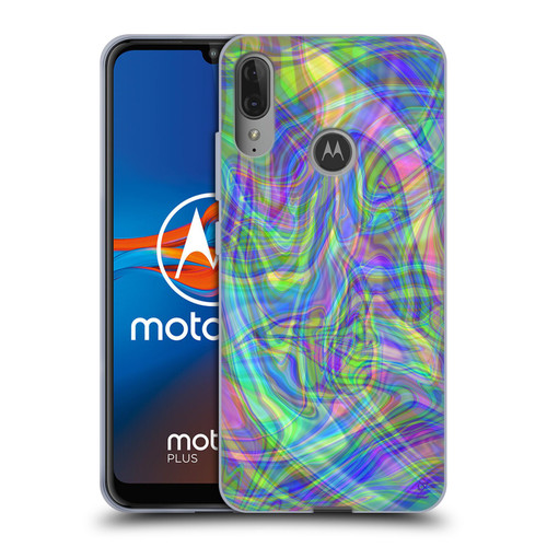 Suzan Lind Colours & Patterns Iridescent Abstract Soft Gel Case for Motorola Moto E6 Plus