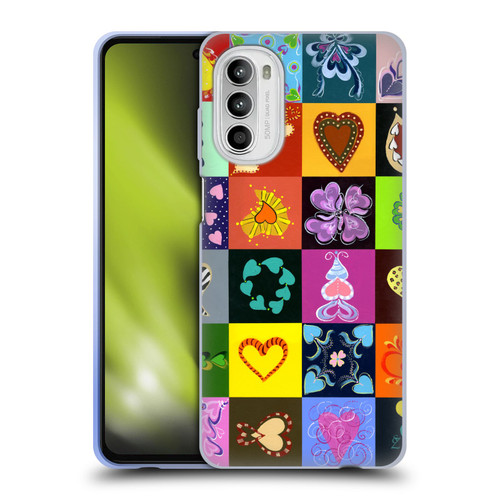 Suzan Lind Colours & Patterns Heart Quilt Soft Gel Case for Motorola Moto G52