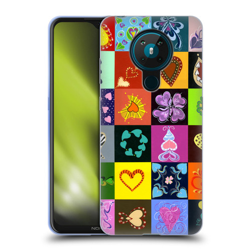 Suzan Lind Colours & Patterns Heart Quilt Soft Gel Case for Nokia 5.3
