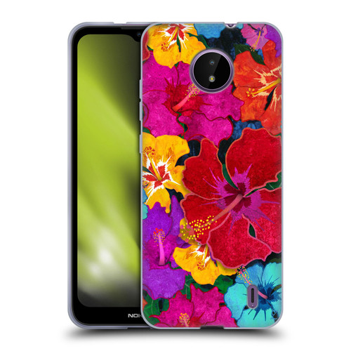 Suzan Lind Colours & Patterns Tropical Hibiscus Soft Gel Case for Nokia C10 / C20