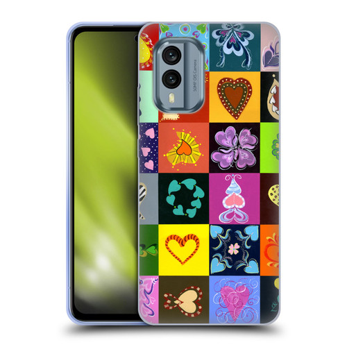 Suzan Lind Colours & Patterns Heart Quilt Soft Gel Case for Nokia X30