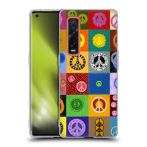 Suzan Lind Colours & Patterns Peace Quilt Soft Gel Case for OPPO Find X2 Pro 5G