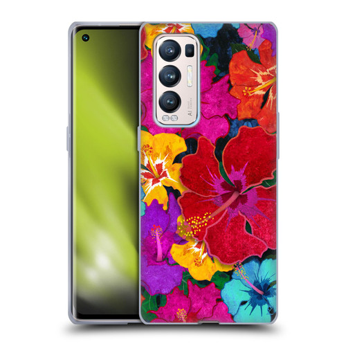 Suzan Lind Colours & Patterns Tropical Hibiscus Soft Gel Case for OPPO Find X3 Neo / Reno5 Pro+ 5G