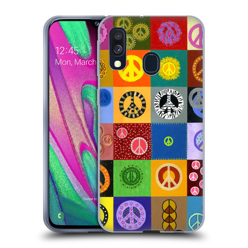 Suzan Lind Colours & Patterns Peace Quilt Soft Gel Case for Samsung Galaxy A40 (2019)